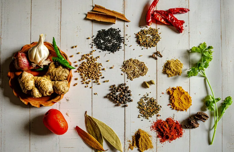 An assortment of whole spices