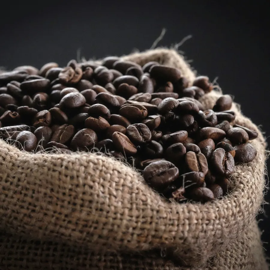 Coffee after harvest and drying