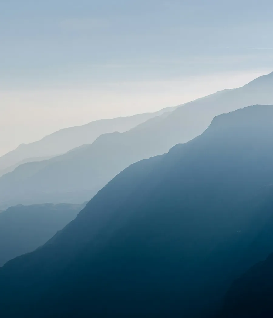 Layered ridges above a hill estate